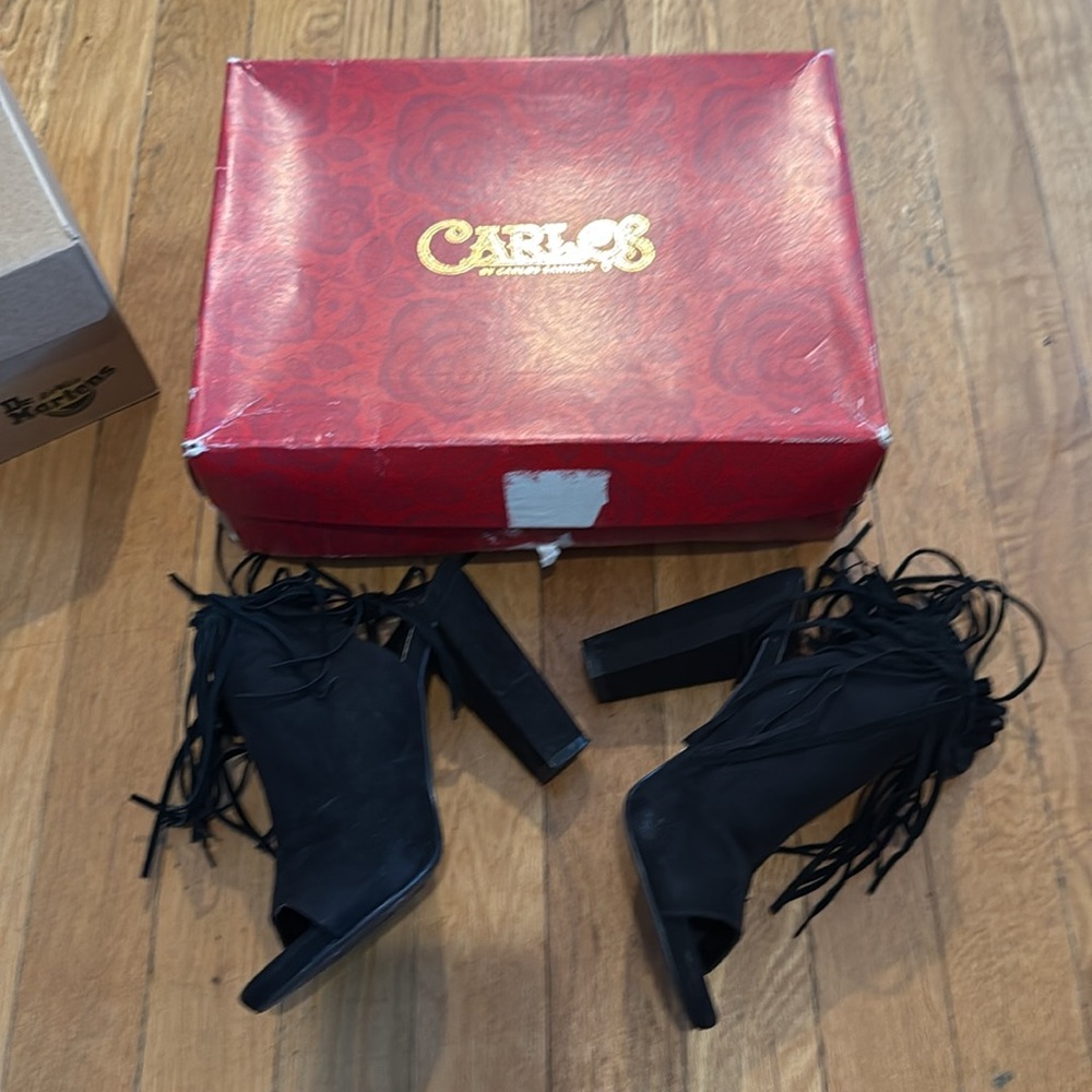 Carlos by Carlos Santana Black Fringe Heels - Picture 4 of 5
